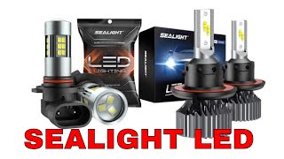 SEALIGHT LED Headlight and Fog light bulb Review and Installation on S197 Ford Mustang comparison [upl. by Yroggerg]