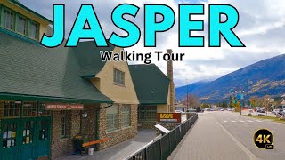 4K Walking Tour JASPER  Memories of JASPER Town Center  Canada before 2024 WILDFIRES [upl. by Aldora]