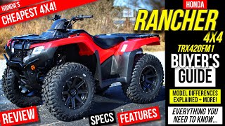 New Honda Rancher 420 ATV Review Specs amp Features  Is the CHEAPEST 4x4 FourTrax TRX420 any good [upl. by Eul]