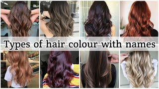 Types of hair colour with names • Hair colour for Indian skin tone • STYLE POINT [upl. by Sucitivel485]