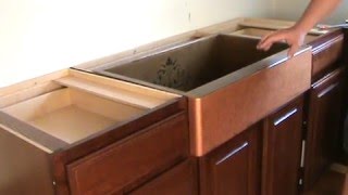 Replacing your counter top with granite Patent allows for apron front farmhouse sink [upl. by Anselmo]