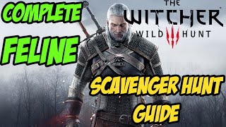 The Witcher 3 Wild Hunt  Complete Feline Armor Scavenger Hunt [upl. by Nirac]