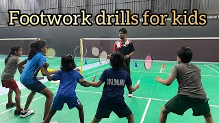 TAMIL  Badminton Footwork Practice For Kids [upl. by Aicilra]