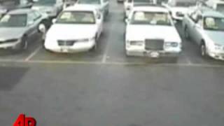 Raw Video Clumsy Car Burglar Caught on Tape [upl. by Aeriel]