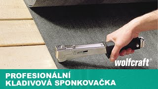 Montáž střešní lepenky ke dřevěnému podkladu  sponkovací kladivo tacocraft HT 10  wolfcraft [upl. by Airreis]