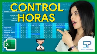 🕑 ➡ 🕥 Calcular HORAS TRABAJADAS en Excel ✅ Control de horas [upl. by Kehsihba722]