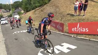 Tour de Wallonie 2022 1e passage Mur de Huy [upl. by Eltsyrk76]