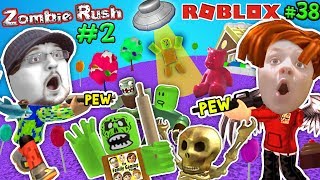 ROBLOX ZOMBIE RUSH 2 UFO Spaceship Friend amp Candy Land FGTEEV Rolling Pin Gameplay Chase 38 [upl. by Bertine]