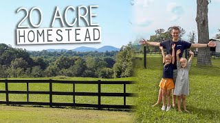 20 ACRE HOMESTEAD TOUR  Where We’re Starting From [upl. by Asihtal]