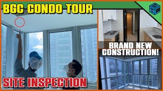 BGC Condo Tour  BRAND NEW Construction Site Inspection in BGC 🏠 🎉 [upl. by Joaquin]