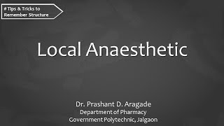 DPEE Local Anaesthetic  Procaine  Lidocaine  Unique Ways to remember structure [upl. by Essilem]