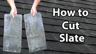 How to CUT SLATE  How to cut slates Thick or Thin DIY or Trade [upl. by Annekam]