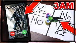 DO NOT PLAY CHARLIE CHARLIE FIDGET SPINNER WHEN TALKING TO BLACK PANTHER AT 3AM THIS IS WHY [upl. by Sairu]