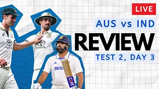 🔴 LIVE AUSvsIND 2nd Test Day 3 Review Aakashvani [upl. by Ackerley]