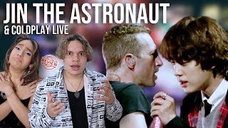 HISTORIC Latinos react to BTS Jin amp Coldplay LIVE in ARGENTINA  The Astronaut [upl. by Llehsad]