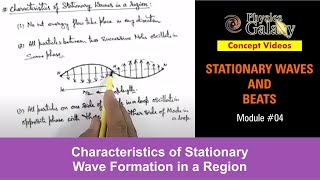 Class 11 Physics  Stationary Waves And Beats  4 Characteristics of Stationary Wave Formation [upl. by Nwahsan192]