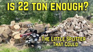 22 Ton Log Splitter Put To The Test [upl. by Ogram]