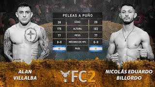 Pelea histórica en YFC2 El Gaucho vs El Terrible en un combate imperdible  Boxeo en Guantes de MMA [upl. by Aisanat158]