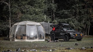 how its like to CAMP in a BUBBLE tent in the RAIN  Subaru Outback Wilderness [upl. by Brogle250]