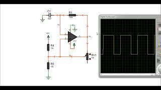 Single Supply Op Amp Multivibrator Simulation [upl. by Anaibib]