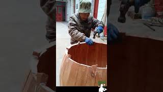 The process of making a wooden drum  Hard Workers [upl. by Hachman69]