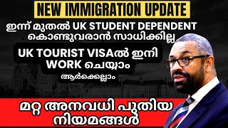 UK New Rules Update 2024 കുറച്ചധികം പുതിയ നിയമങ്ങൾ നിലവിൽ വരുന്നു Dependent Visa Tourist Visa [upl. by Hannala318]