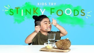 Kids Try Stinky Foods from Around the World  Kids Try  HiHo Kids [upl. by Elianora]