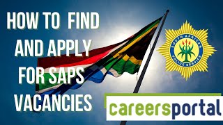 How To Find amp Apply For SAPS Vacancies  Careers Portal [upl. by Xerxes]