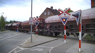 Spoorwegovergang Vejle DK  Railroad crossing  Jernbaneoverskæring [upl. by Shea]