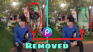 How to remove Personobject erase unwanted something on your photo PicsArt [upl. by Beverly]