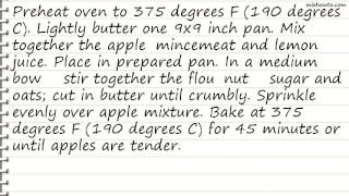 Recipe Apple Mincemeat Crumble [upl. by Enelloc150]