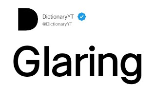 Glaring Meaning in English [upl. by Yrrat]