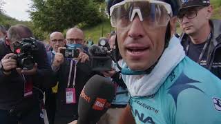 Vincenzo Nibali  Intervista allarrivo  Tappa 17  Giro dItalia 2022 [upl. by Ynattir]