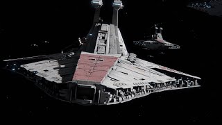 Republic Venator Class Star Destroyer Fleet Exiting Hyperspace  Short Animation [upl. by Blunt351]