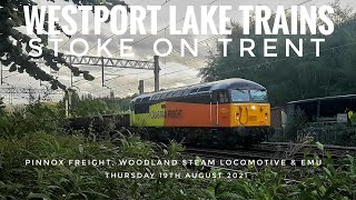 WESTPORT LAKE TRAINS PINNOX FREIGHT 56051 LOST WOODLAND STEAM LOCOMOTIVE amp EMU 1982021 [upl. by Ahsiya]