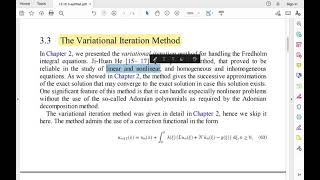 Lecture 10 The solution of Volterra IE By Variational Iteration Method [upl. by Bloxberg]