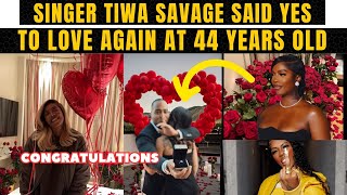 Tiwa Savage Finds Love Again at 44 Years Old 💍❤️  She Said Yes 💞💐  Congratulations 🎉👏 tiwasavage [upl. by Ydnarb620]