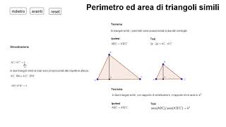 Perimetro ed area di triangoli simili [upl. by Einttirb]