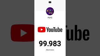 100000 Abonnees POPZ popz 100000subscriber youtube music muziek button shorts [upl. by Faina303]