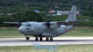 Alenia C27J Spartan Landing  Romanian Air Force  Split Airport LDSPSPU [upl. by Sdlonyer]