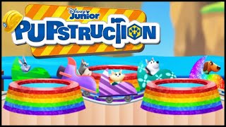 Pupstruction Game  Rainbow Bowl Twist Disney Junior Games [upl. by Phillips]