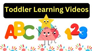 Preschool Learning Videos For 3 Year Olds  Kindergarten Learning Videos  Toddlers ABC 123 Song [upl. by Brynna]