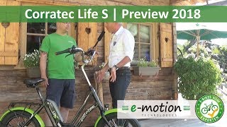 Corratec eBikes Life S  Neuheiten 2018  Pedelec Preview Vorschau [upl. by Yanej549]