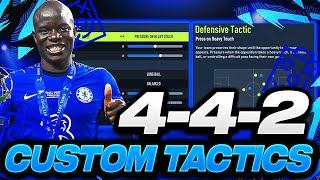 FIFA 22  quotUpdatedquot 442 CUSTOM TACTICSINSTRUCTIONS  FIFA 22 ULTIMATE TEAM [upl. by Roosnam]