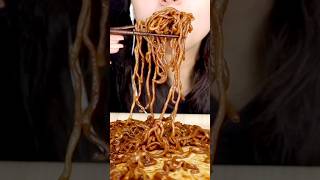 Black bean noodles 🖤 asmr mukbang eatingsounds mangiawhispers [upl. by Ecnaled]