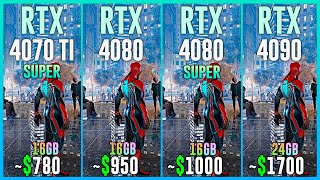 RTX 4070 TI SUPER vs RTX 4080 vs RTX 4080 SUPER vs RTX 4090  Test in 25 Games [upl. by Annaitsirhc]