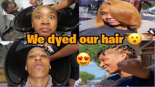 WE DYED OUR HAIR MUST WATCH [upl. by Carmella]