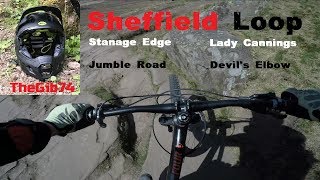 Sheffield Loop  Lady Cannings Devils Elbow Stanage Edge Peak District Chin Cam MTB [upl. by Jaclin]