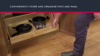 Cardell Cabinetry® Base with Pots and Pans Organizer [upl. by Atsilac]