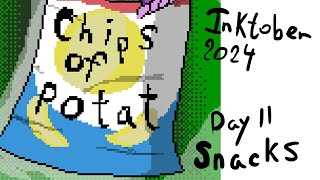 Inktober 2024  DAY 11 Snacks  Pixelart [upl. by Nyrmak]